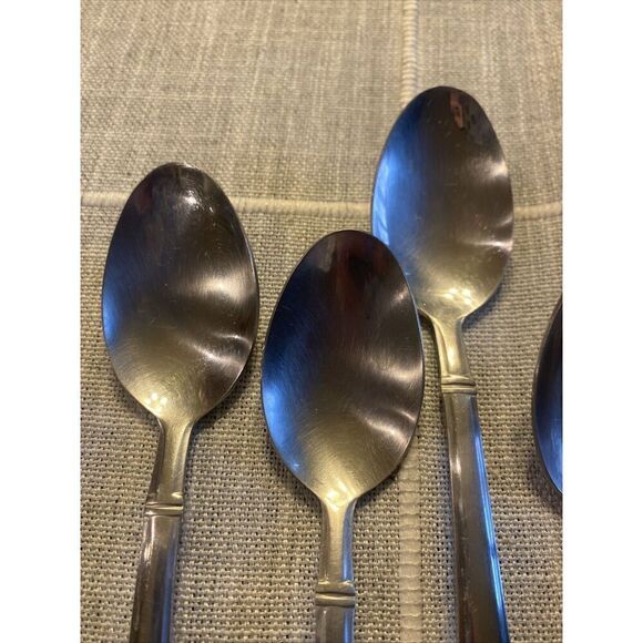 Wallace Zenith Frost Stainless Flatware TEASPOONS 6-3/8" Spoons- Set Of 6 - Picture 2 of 10